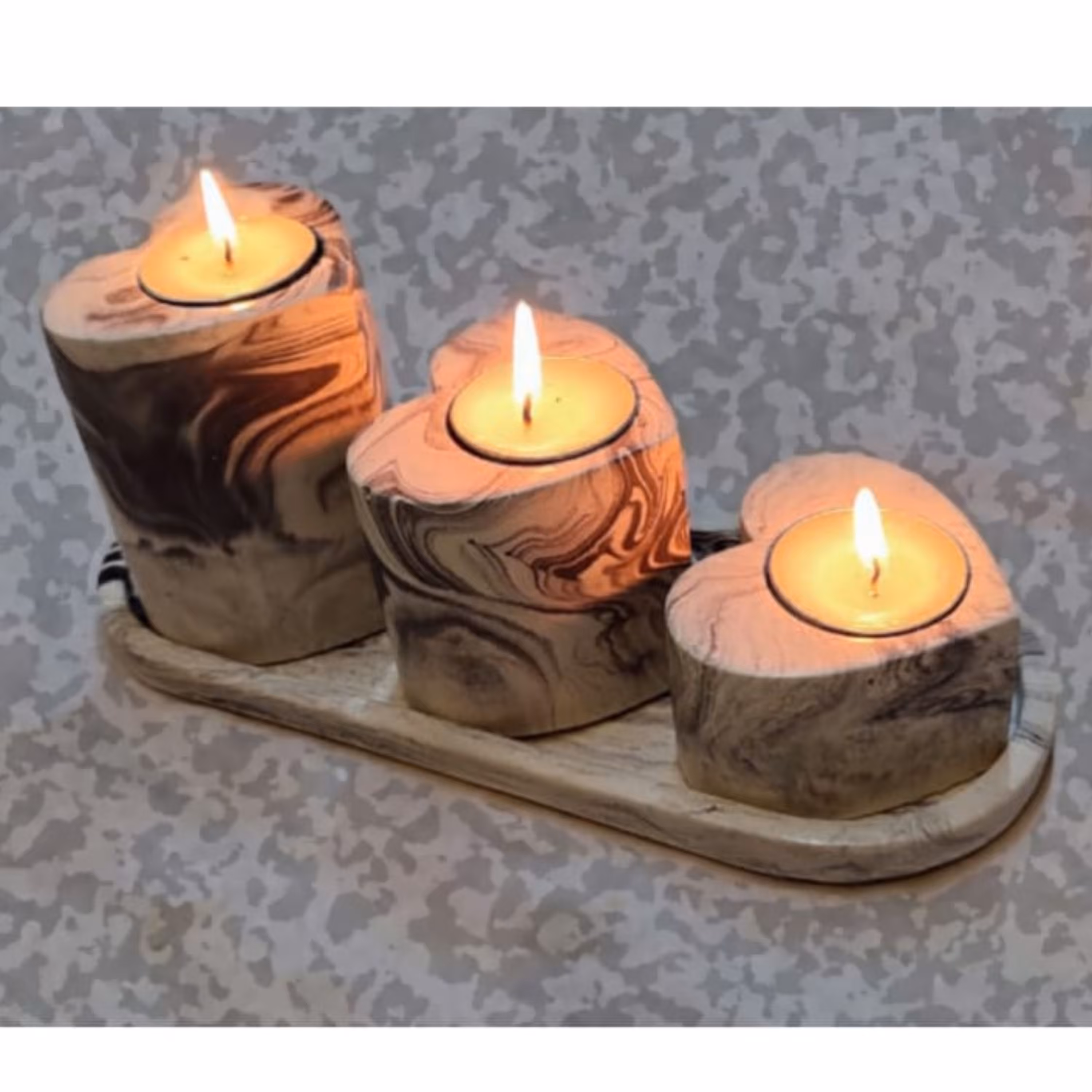 ست جا شمعی مدل قلبی