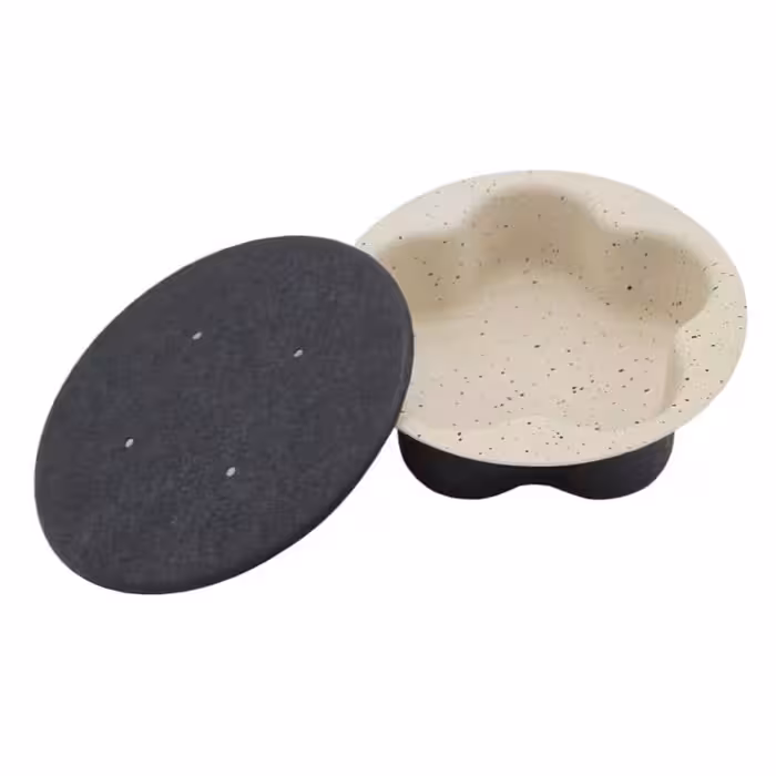 قالب کته و ته چین طرح گل جنس گرانیت تک نفره قابل استفاده در فر و روی شعله گاز 