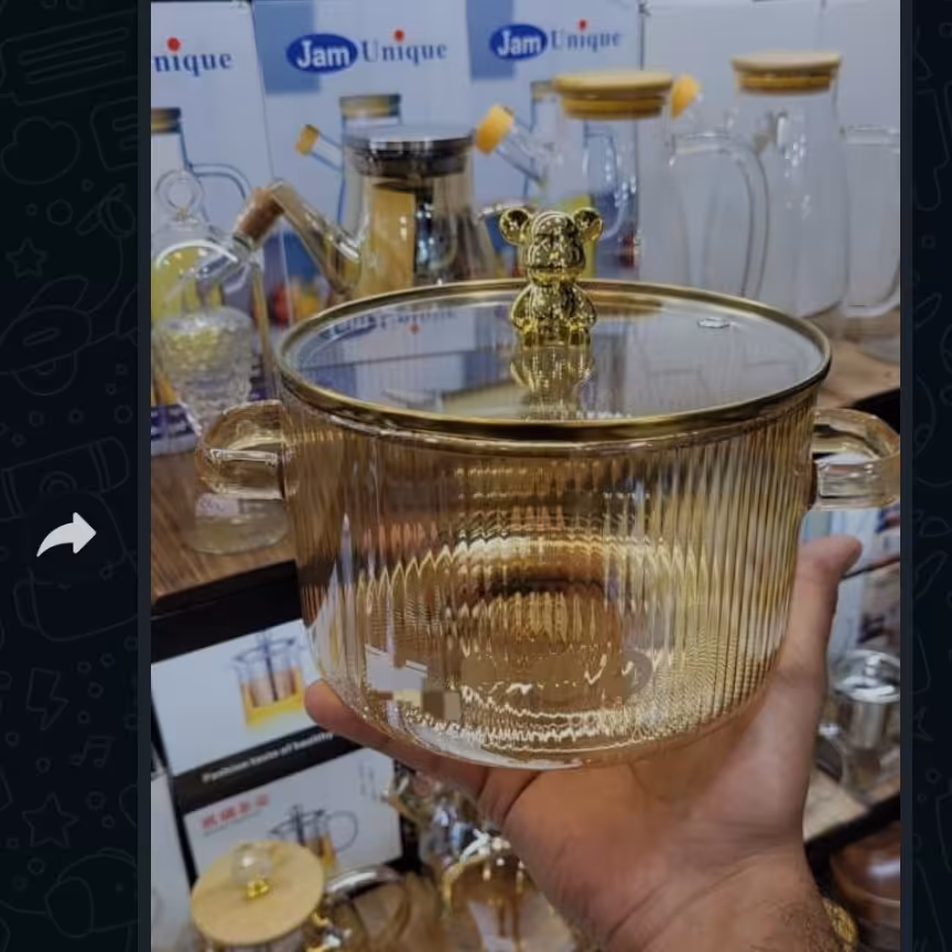 قابلمه پیرکس خرسی عسلی رسید فروش  شعله مستقیم