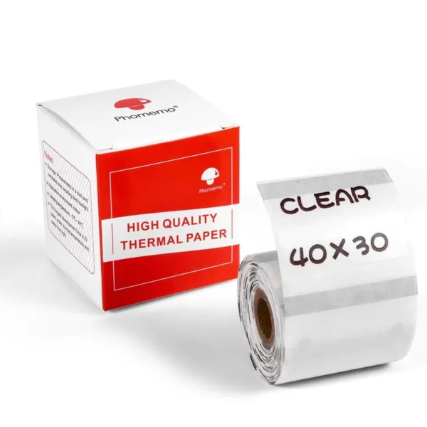 خرید و قیمت لیبل حرارتی شفاف برند phomemo طول 40 عرض 30 میلیمتر - کی ام کالا