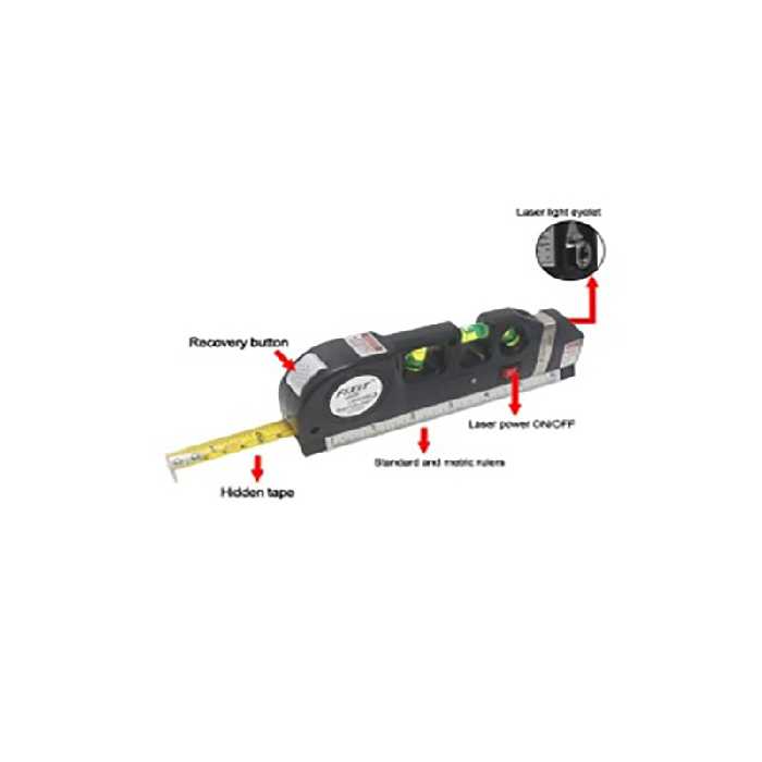 تراز لیزری و متر تک خط برند fixit مدل levelpro3