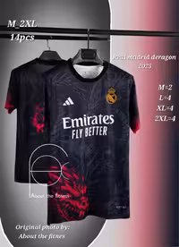 کیت رئال مادرید کانسپت دراگون مشکی قرمز ورژن پلیر