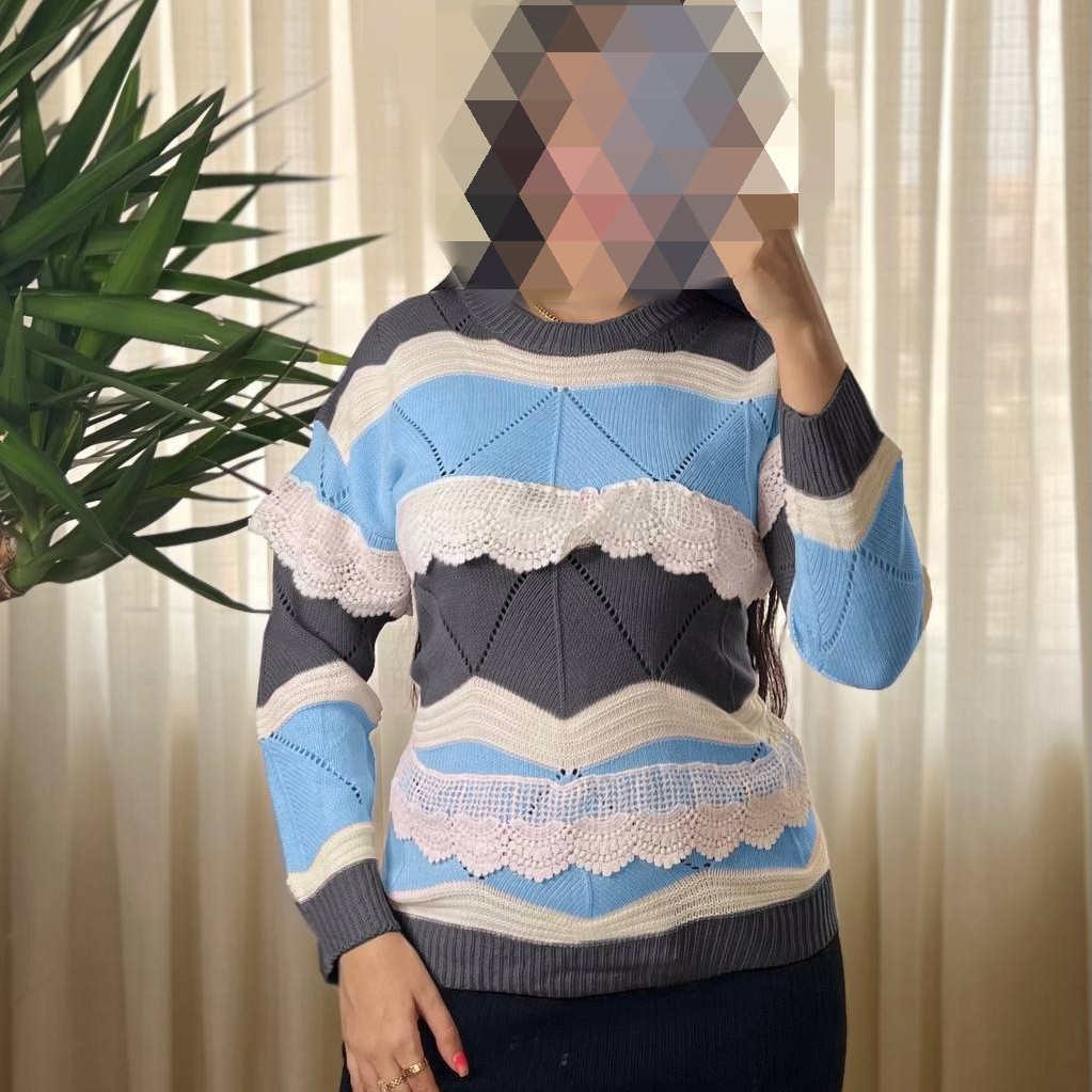 بلوز بافت با کیفیت عالی وارداتی فر سایز در 3 رنگ 