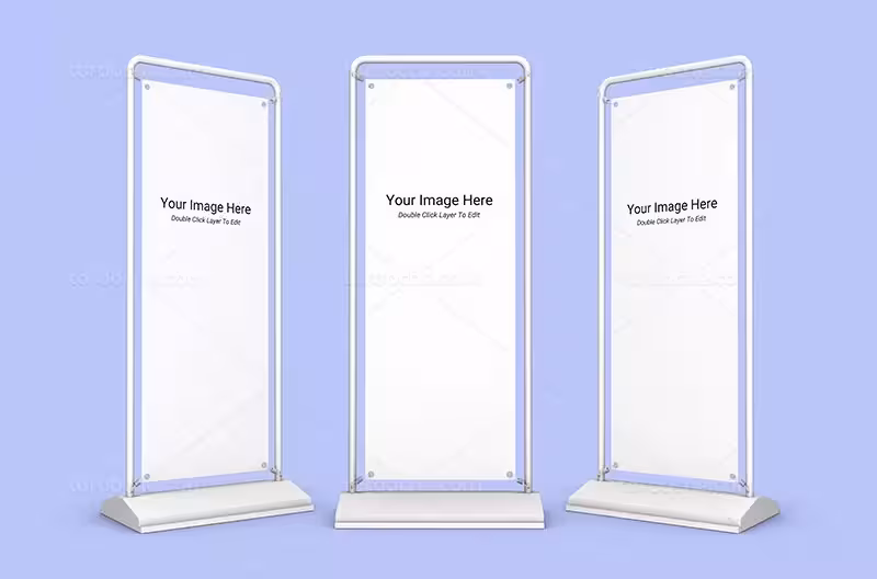 طرح موکاپ استند لایه باز | گرافیک با طعم تربچه