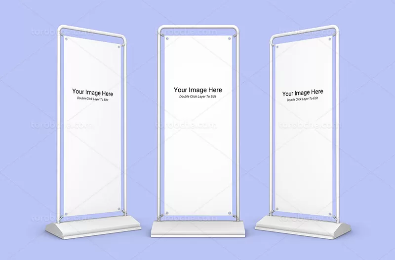 طرح موکاپ استند لایه باز | گرافیک با طعم تربچه