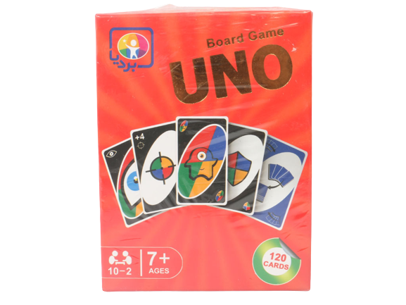 بازی فکری 120 کارتی اونو UNO بردیا مدل هارد باکس