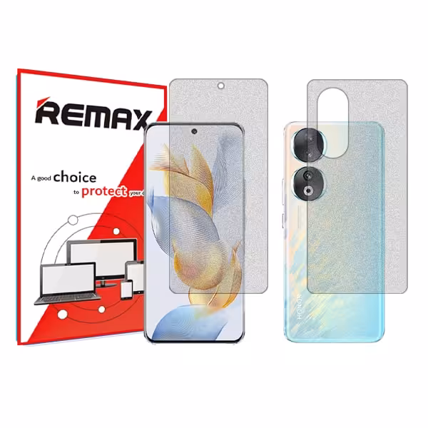 گلس صفحه نمایش و پشت گوشی آنر 90 مدل هیدروژلی مات برند ریمکس کد SS