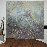 نقاشی اکرولیک روی بوم (سبک آبستره انتزاعی)