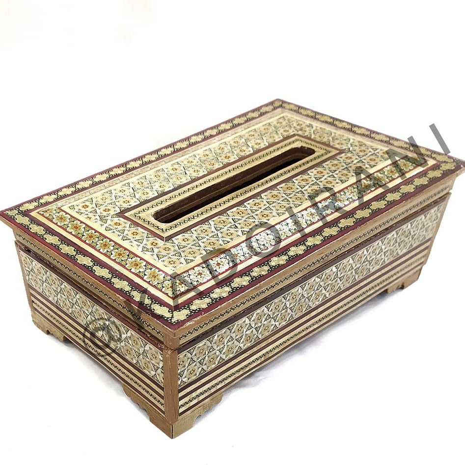 جعبه دستمال کاغذی خاتم نفیس