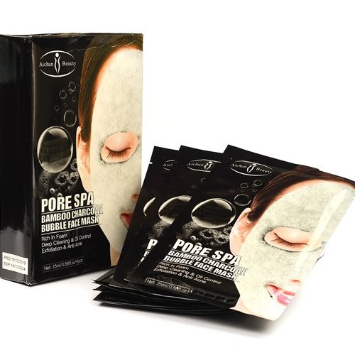 ماسک ورقه ای حبابی ذغال فعال پک 10 عددی و به صورت تکی هم به فروش می رسد