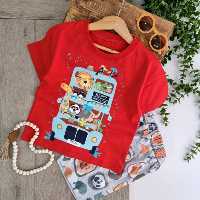 تیشرت شلوارک اتوبوس حیوانات اسپرت