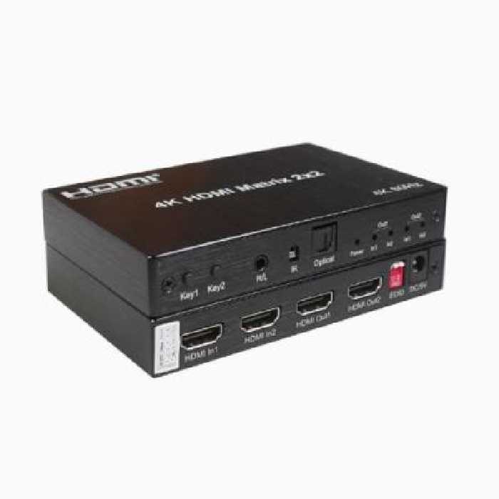 ماتریکس HDMI 2x2 کی نت KM22 با ریموت کنترل