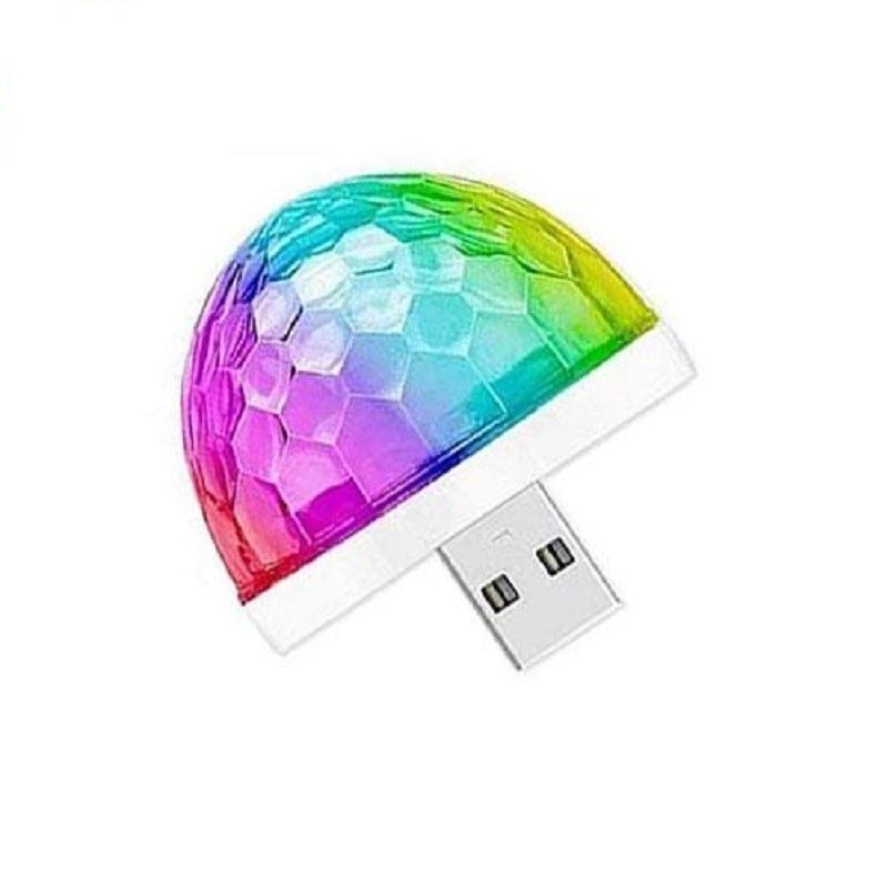 چراغ USB هفت رنگ قارچی اکو لیزر دار LED Small Magic Ball
