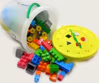 بلوک ساختنی 120 قطعه ( سطلی بزرگ)