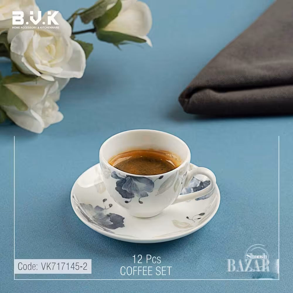سرویس قهوه خوری 12 پارچه بن چاینا بی وی کی کد 717145