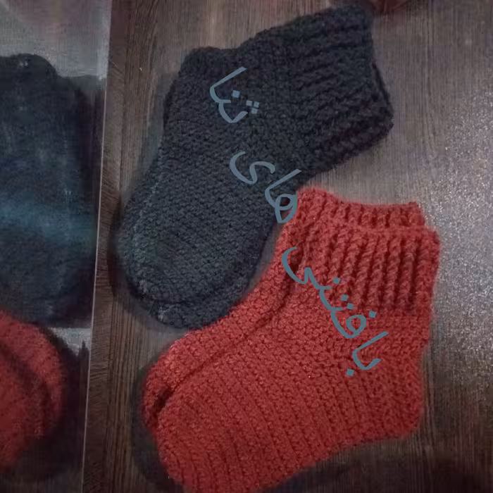 جوراب بافتنی ساق بلند  مردانه و زنانه با کاموا ترک درجه یک در غرفه بافتنی های ثنا 