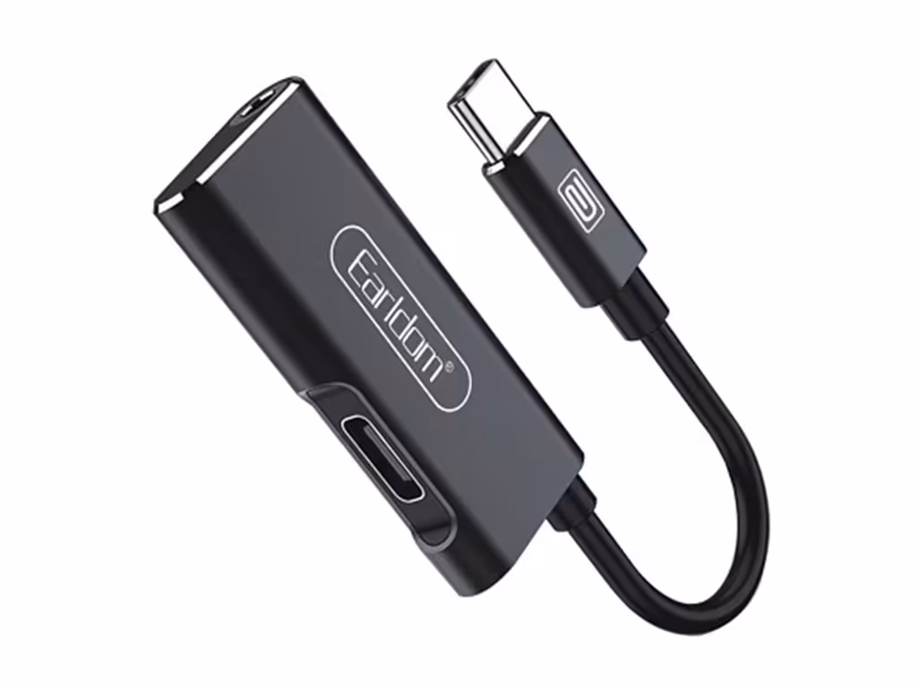 مبدل تایپ سی به هندزفری و شارژر ارلدام Earldom ET-OT29 Type-C Adapter