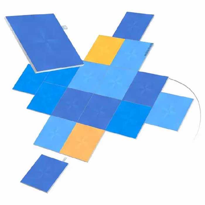 خرید پنل روشنایی هوشمند Nanoleaf Canvas کیت Starter پک 17 تایی با بهترین قیمت