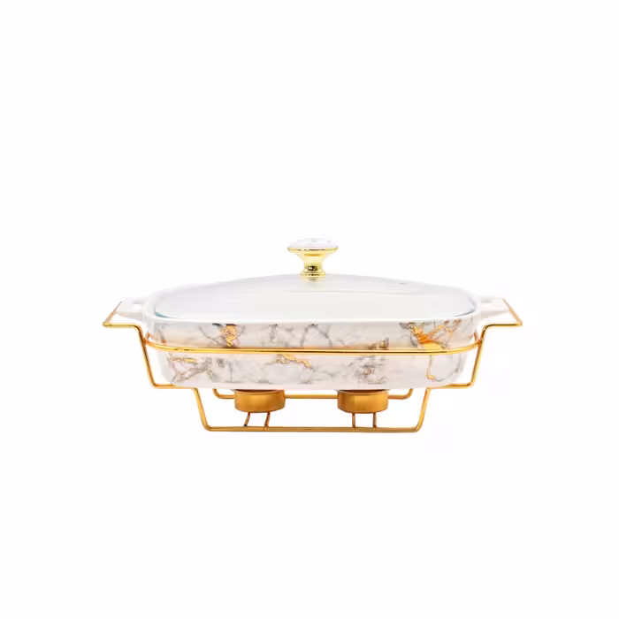 سوفله مستطیل کوچک مدل ماربل طلا 41 نیلیا | خانه سام