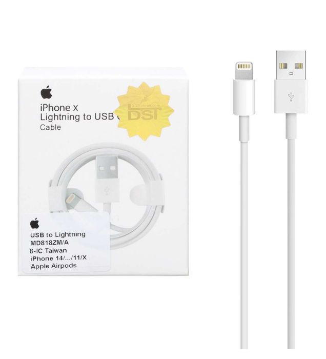 کابل شارژ آیفون X مدل MD818ZM/A 8IC Taiwan