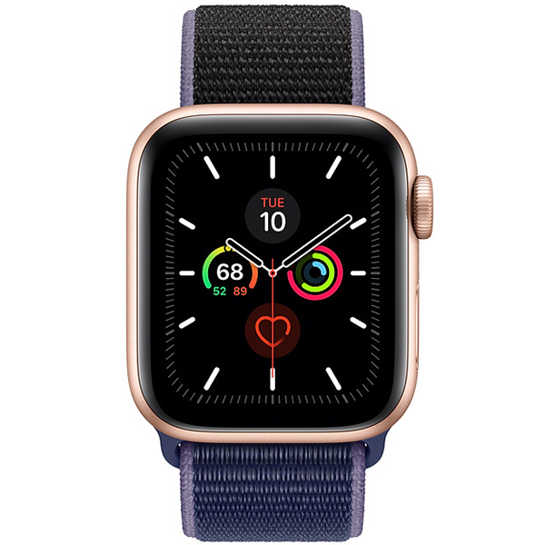 سری 5 اسپرت مردانه 44 میلیمتری Gold Aluminum Case with Midnight Blue Sport Loop - Hiapple.ir
