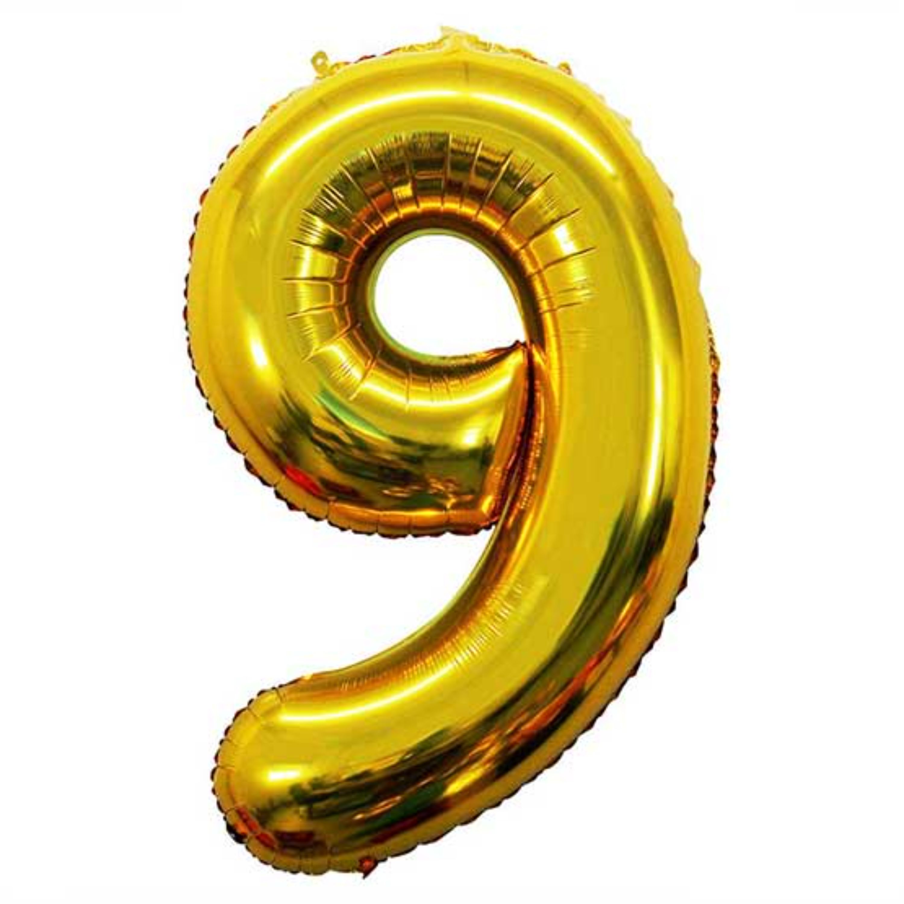 بادکنک فویلی طلایی عدد 9