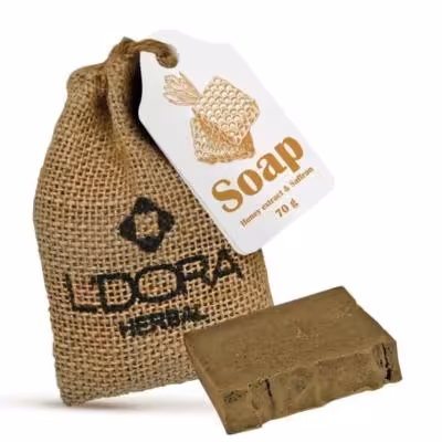 صابون گیاهی حاوی عصاره‌عسل و زعفران لدورا هربال