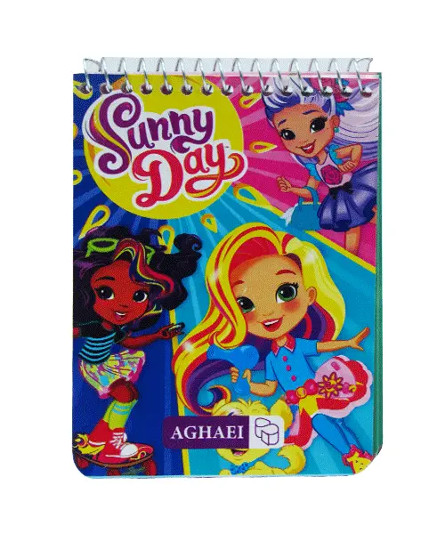 یادداشت فانتزی گلاسه صفحه طرح دار سایز 1/12