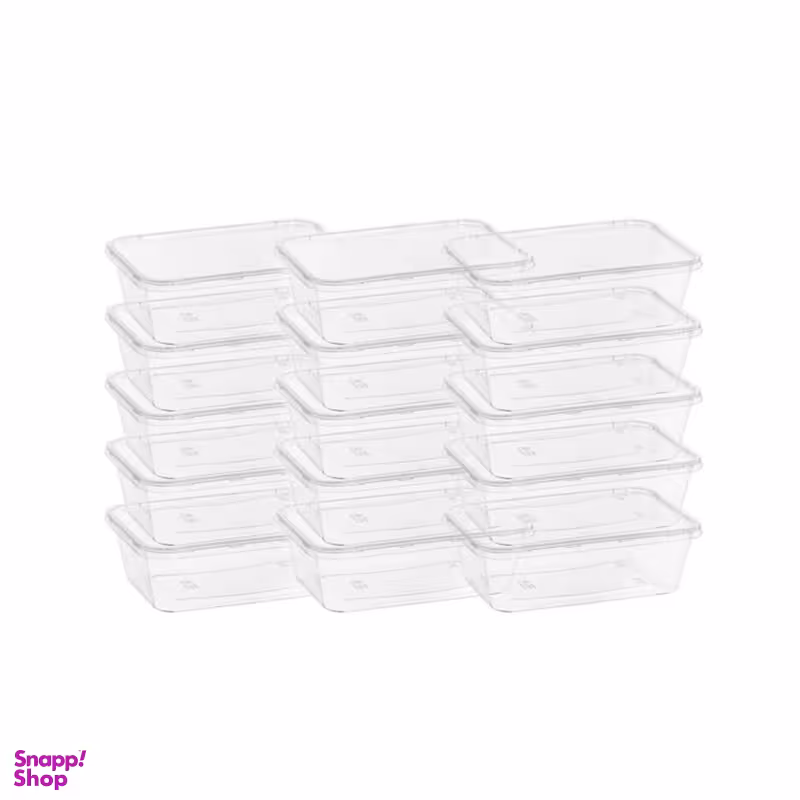 ظرف نگهدارنده مدل فریزری شفاف 1500 بسته 15 عددی