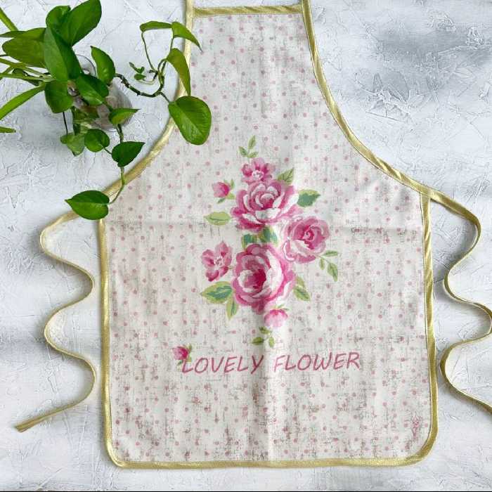 پیشبند مخمل نسوز مدل یاسمین لوکس طرح 53