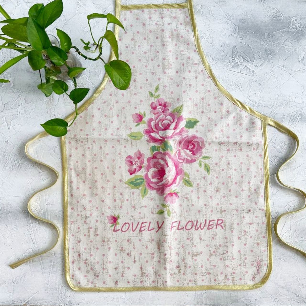 پیشبند مخمل نسوز مدل یاسمین لوکس طرح 53