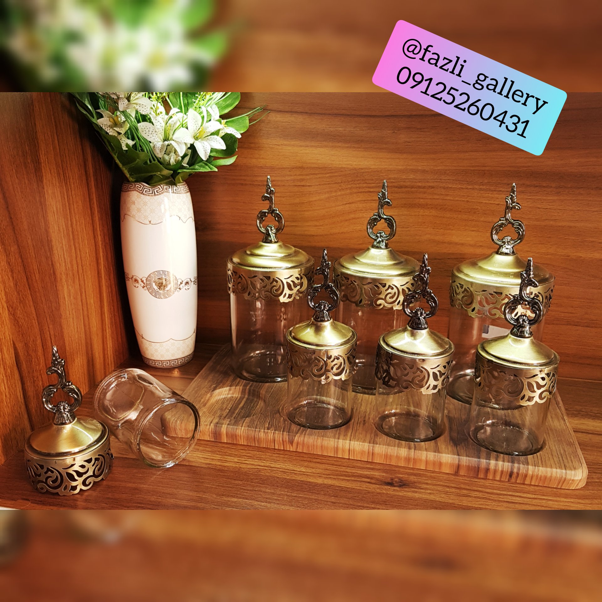 پاسماوری 7 پارچه زیرچوب آنتیک💫طرح جدید💫