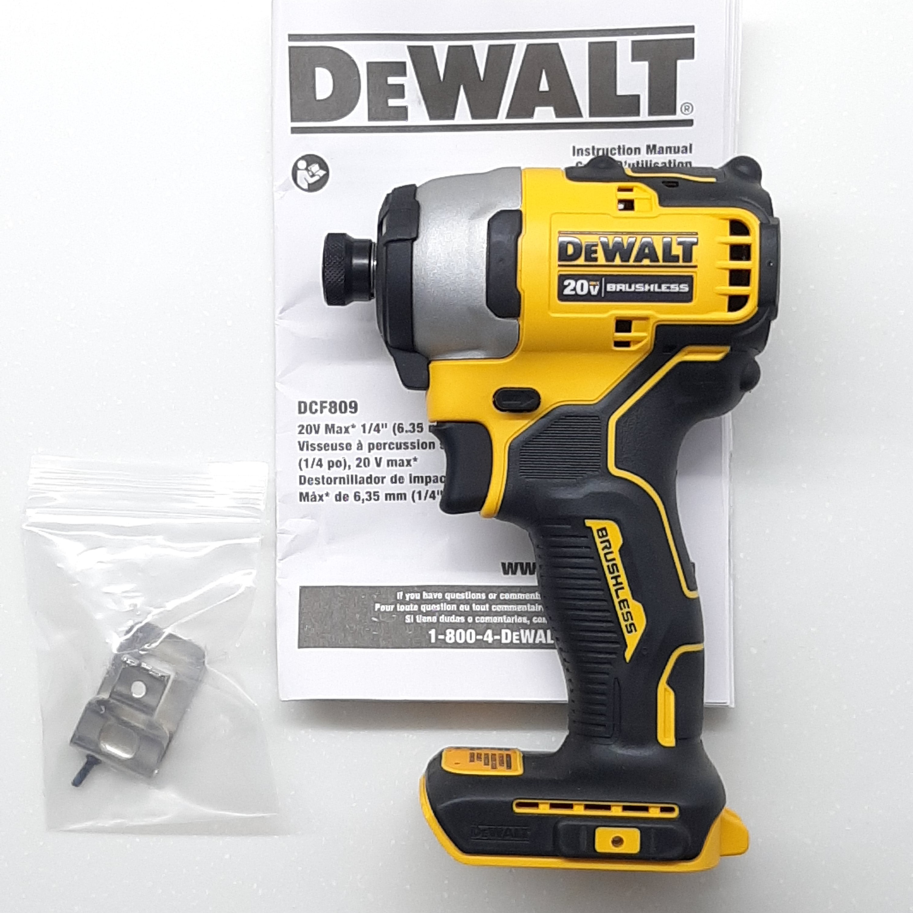 پیچبند شارژی دیوالت مدل dcf809 تنه خالی ساخت مکزیک 