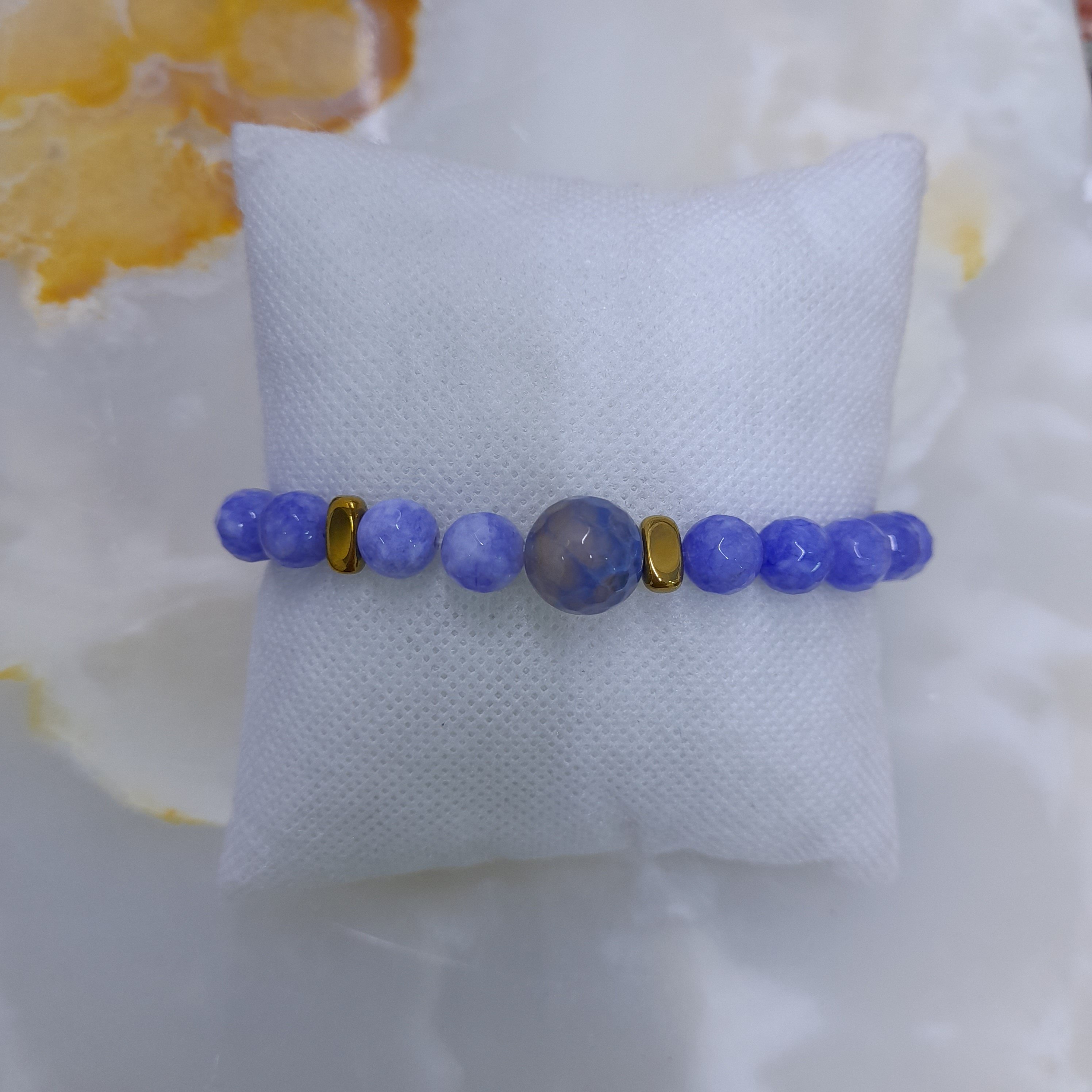 دستبند زنانه و  دخترانه سنگ جید تراش‌دار