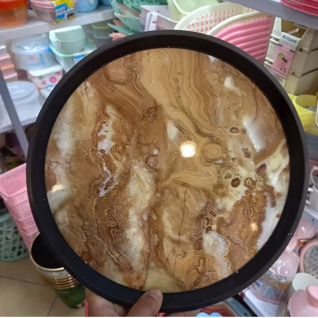 سینی گرد طرح سنگ در پلاسکو دهقان 