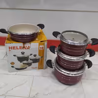 سرویس قابلمه گرانیت دانشجویی لب چدن کیفیت خوب  مارک هلننا