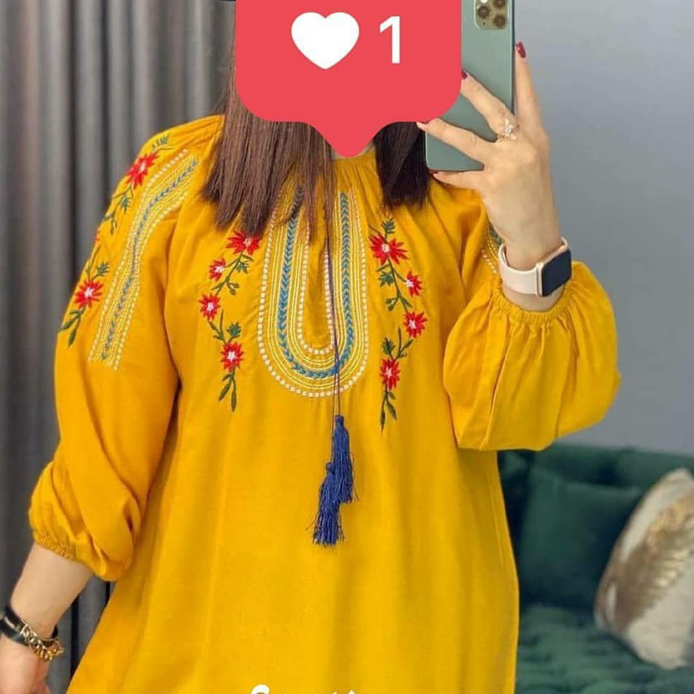 شومیز و مانتو یقه گلدوزی شده جدید و نخی شسته دخترانه و زنانه