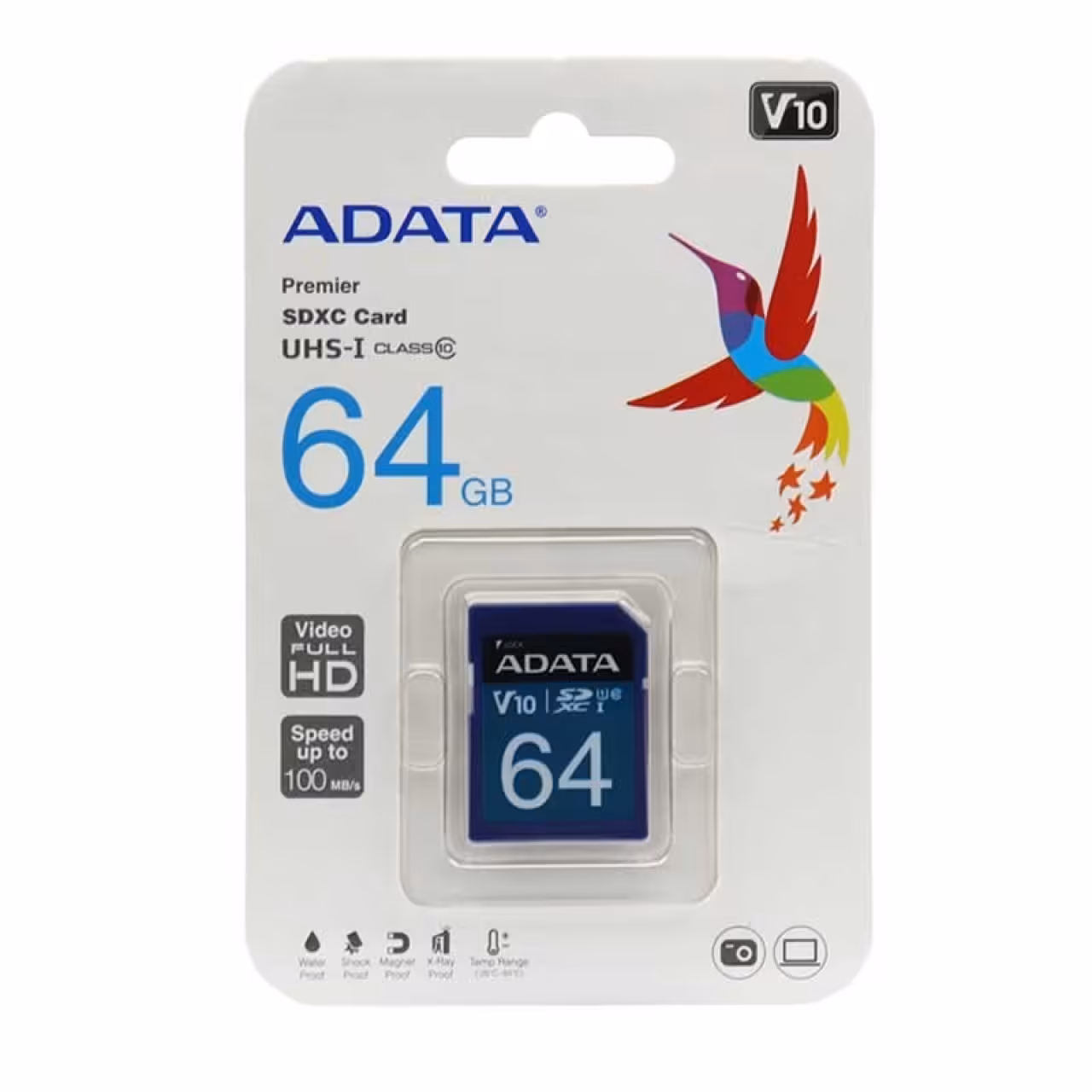 کارت حافظه‌ SD ای دیتا مدل Premier V10 کلاس 10 64G