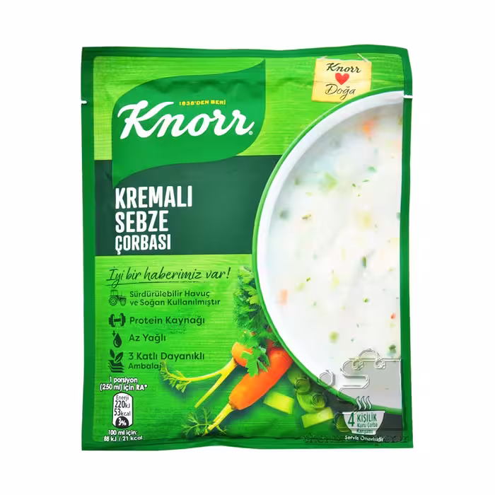 سوپ سفید سبزیجات فوری 65 گرم کنور - knorr