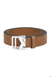کمربند چند رنگ مردانه چرمی کارامل چمن اورجینال Mont Blanc