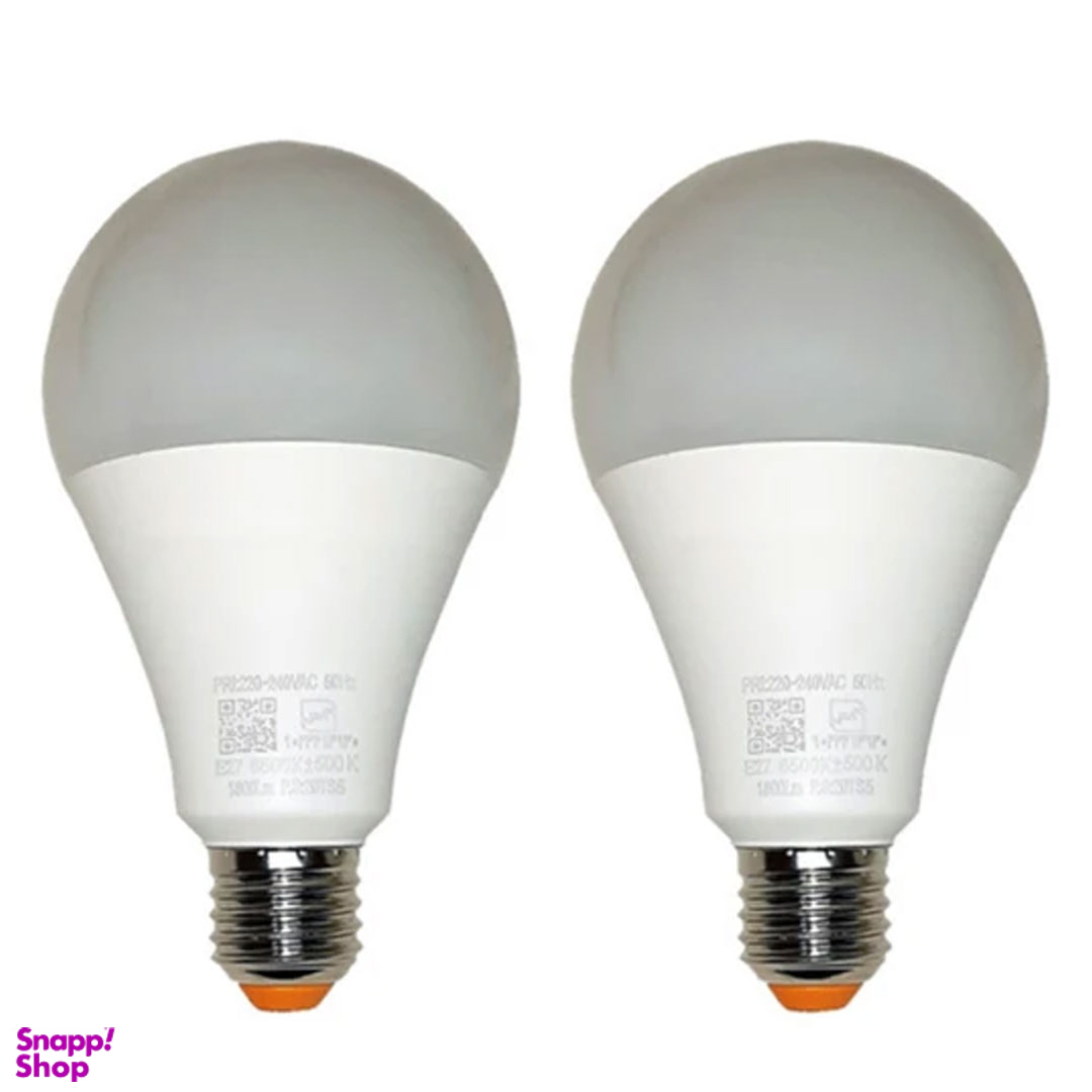 لامپ ال ای دی 15 وات نمانور مدل حبابی پایه E27 بسته 2 عددی