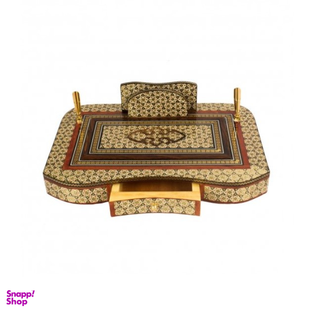 جاقلمی رومیزی بزرگ خاتم کشودار ابعاد 30×20 سانتی متر