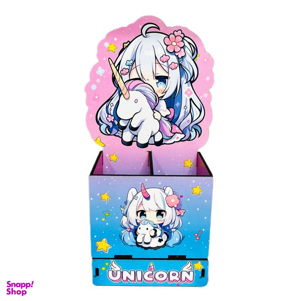 جامدادی رومیزی مدل دختر یونیکورنی کد 03