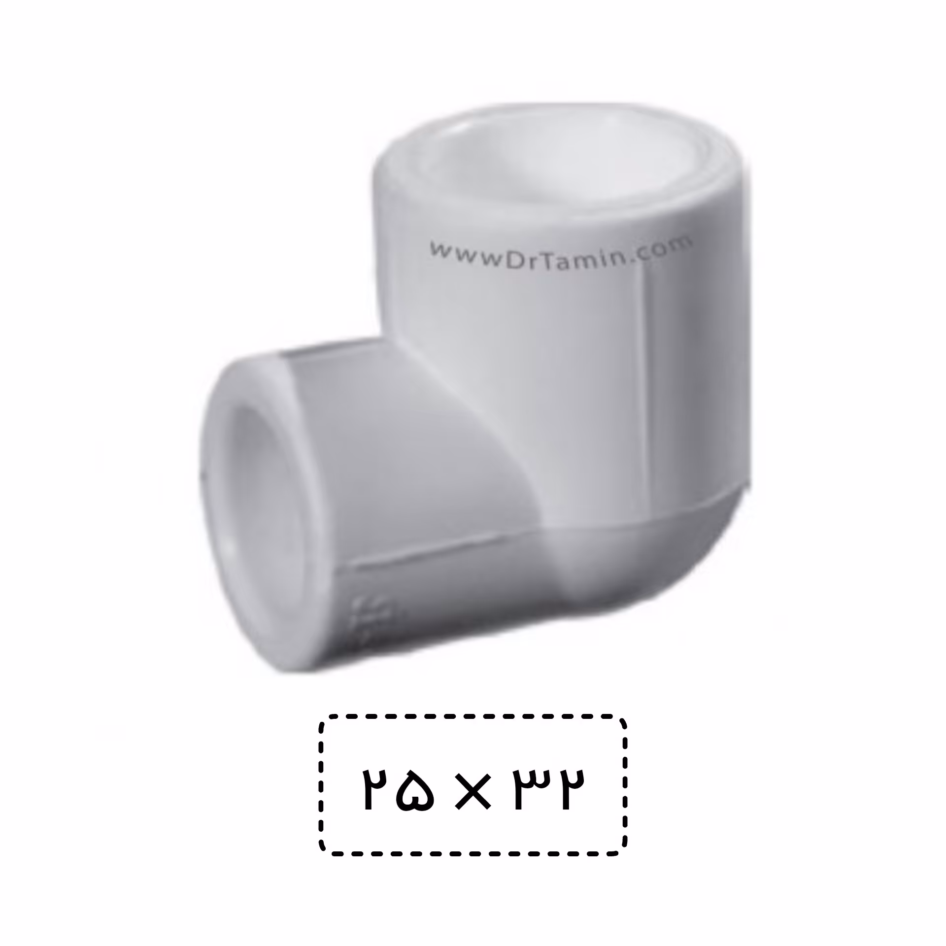 زانو تبدیل 90 درجه 25 به 32 سفید