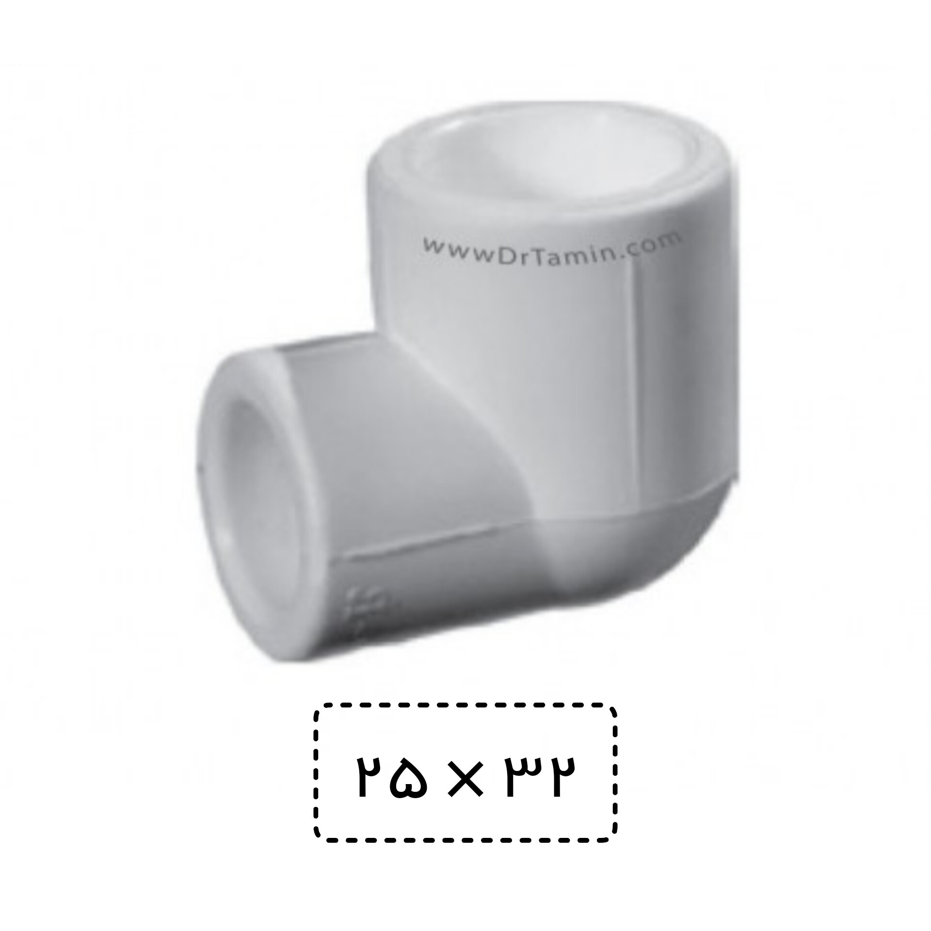 زانو تبدیل 90 درجه 25 به 32 سفید