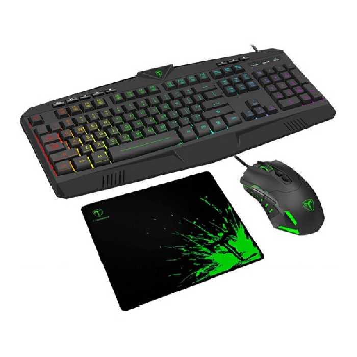باندل گیمینگ کیبورد و موس و موس پد تی دگر T-TGS006
