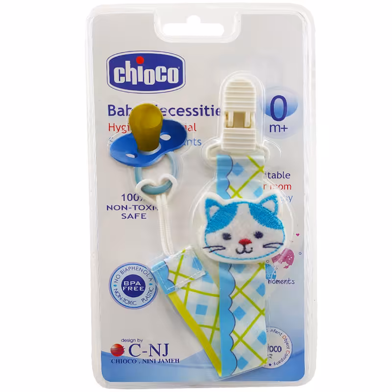 بند پستانک پارچه ای طرح گربه چیوکو  Chioco