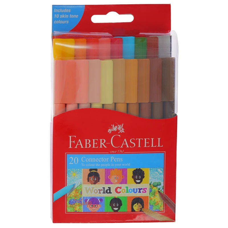 ماژیک رنگ آمیزی 20 رنگ طیف پوست و کلاسیک فابرکاستل مدل Connector Pens