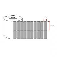 لیبل PVC دو ردیفه سایز 15x45 میلی متر