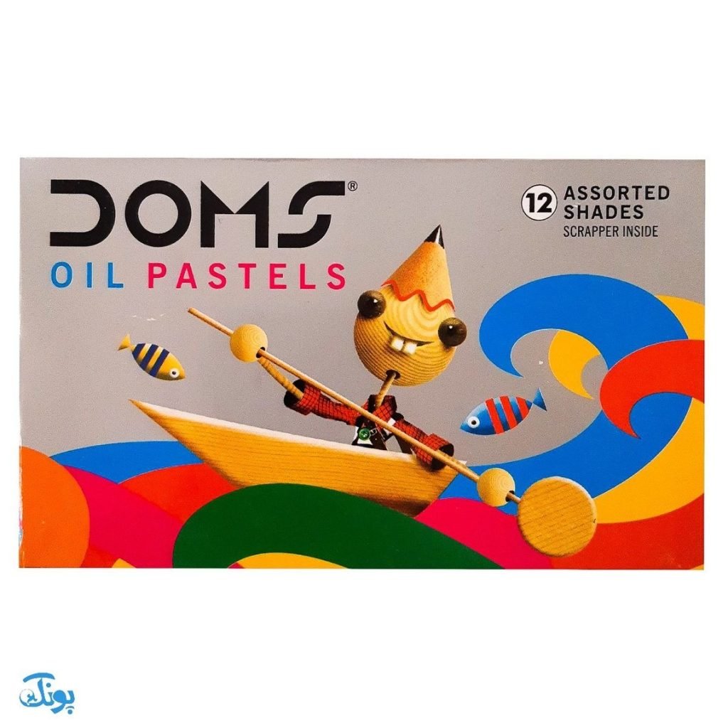 پاستل 12 رنگ جعبه مقوایی دامس doms